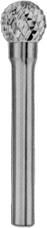 Carbon CRUBSD03030238S-2 Борфреза цельнотвердосплавная сферическая, тип D, 3 мм, двойная насечка, хвостовик 3 мм, в боксе CRUBSD03030238S-2