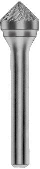 Carbon CRUBSK06251261-2 Борфреза твердосплавная коническая 90°, тип K, 25 мм, двойная насечка, хвостовик 6 мм, в боксе CRUBSK06251261-2