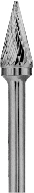 Carbon CRUBSM06102065-2 Борфреза твердосплавная коническая, тип M, 10 мм, двойная насечка, хвостовик 6 мм, в боксе CRUBSM06102065-2